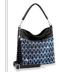 Hobo denim rhinestone handbag